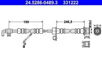 Bremsschlauch Vorne Links Rechts Ate 245286 04893 FÜR Daihatsu Toyota
