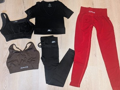 Oace 2x Leggings, 1x Sport BH, 1x Shirt Größe M und 1x BH schwarz Größe S