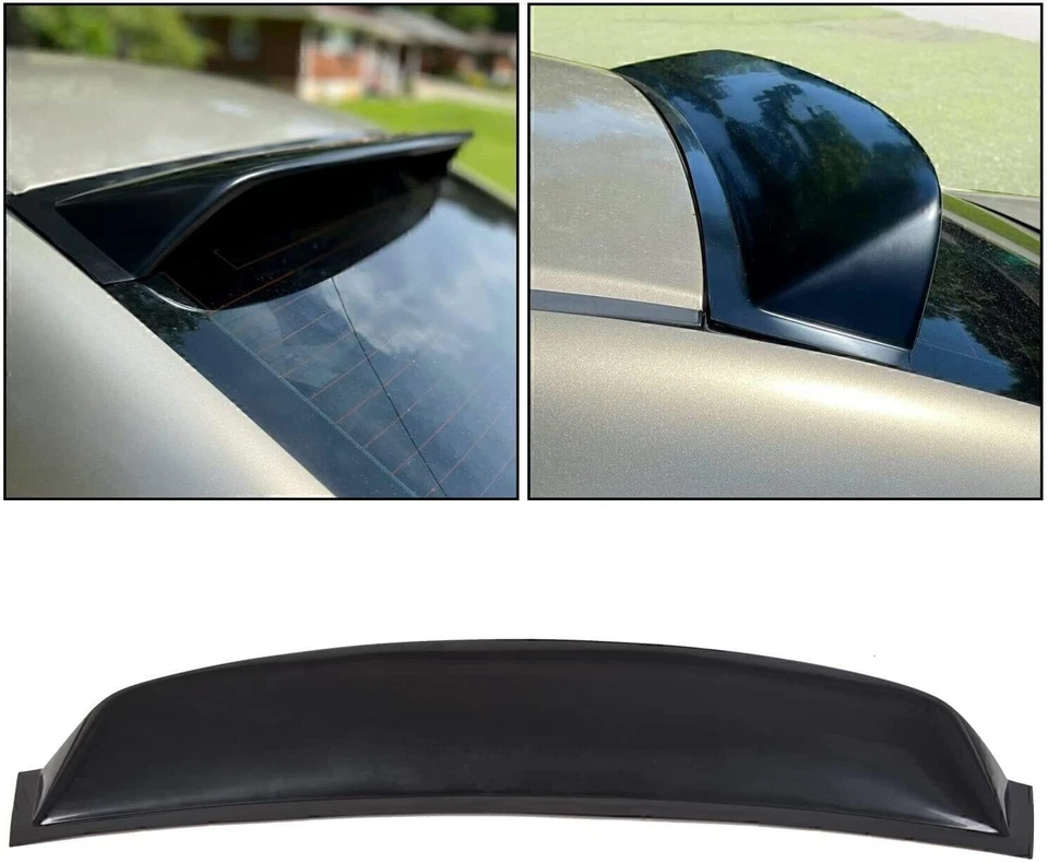 Para 03-08 Toyota Corolla JDM Alerón Visera Ventilación Techo Ventana Trasera Tintado Negro Foto 3 de 4