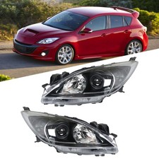 Leftright Side Halogen White Headlight Assembly For Mazda 3 2010-2013 Headlamps