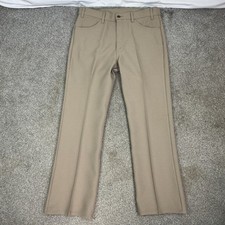 Vintage Levi's Pants Mens 36x30 Tan Dacron Polyester Straight Leg Retro 90s