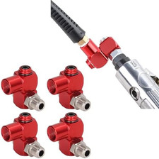4PCS 1/4 Inch NPT 360 Degree Swivel Air Hose Connectors, Industrial Air Fittings