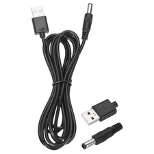 USB to DC Power Cable 3A 5V DC Power Cord 5.5mmx2.5mm Connector 6.6ft, Black 