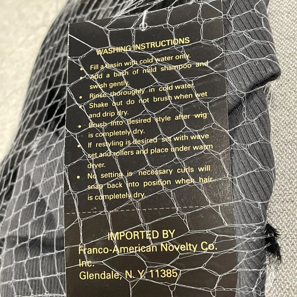 Colección Peluca Micheles Teatral Halloween Juegos con disfraces Sombrero Tejido con Pelo Largo Negro Foto 4 de 4