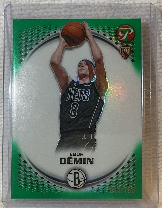 2025-26 Topps Pristine Egor Demin Green Refractor /150 Rookie Nets