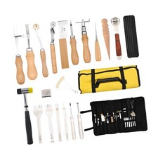 PU Leather Working Tools Kit 29 Hole Punch Hand Tools PU Leather Craft Tool for