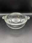 Vintage Pyrex 019 Clear Glass 20 oz Bowl Baking Casserole Dish 681 Lid EUC