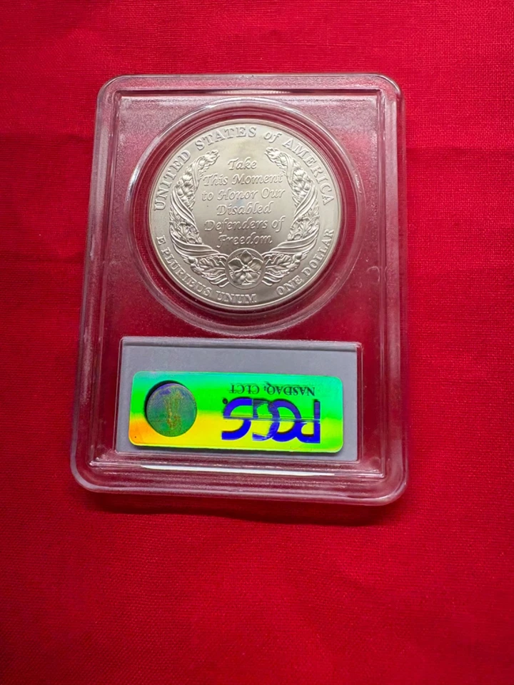2010-W DISABLED  VETERANS PCGS MS69 ORIGINAL OWNER PURCHASED FREE SHIPPING - Image 3 of 4