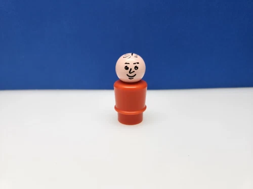 Vintage Fisher-Price Little People Orange Dad HTF Rare