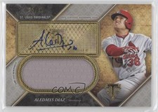 2017 Topps Triple Threads Unity Jumbo Relics Silver 24/75 Aledmys Diaz Auto nd3