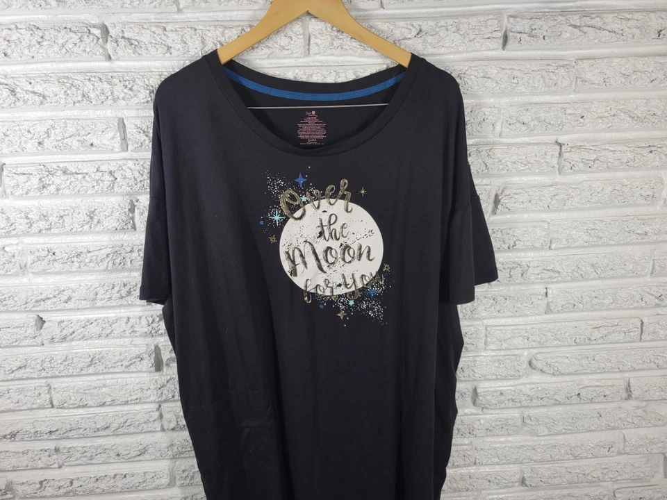 Женский топ Secret Treasures L XL пижама Цвет черный Over the Moon for You Смесь полимеров - Изображение 3 из 4