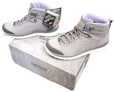 LOWA Malta GTX Mid Gray Leather Waterproof Hiking Boots Shoes Womens Size US 9