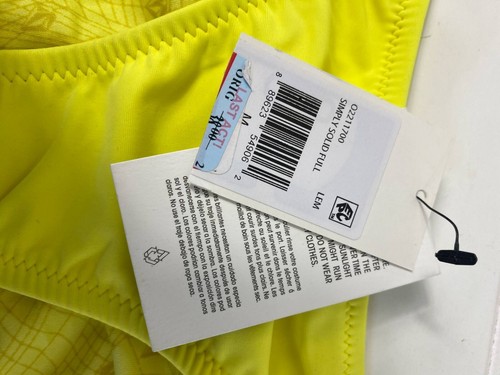 Volcom Lemon Yellow Simply Solid Full Swimsuit Bikini Bottom M Neon NWT - Picture 4 of 4