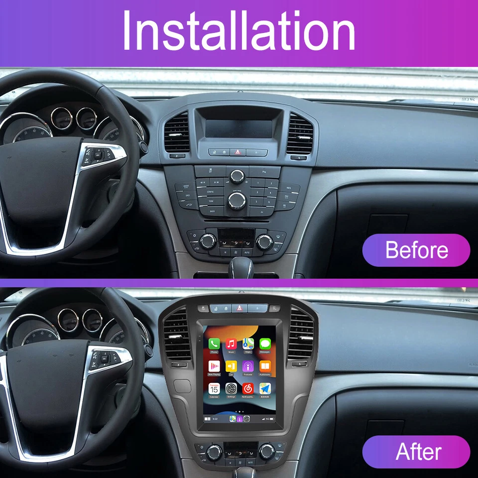 9.7" Android 15 Autoradio GPS BT Carplay 64GB Für Opel Insignia A 2008-2013 +KAM - Bild 3 von 4