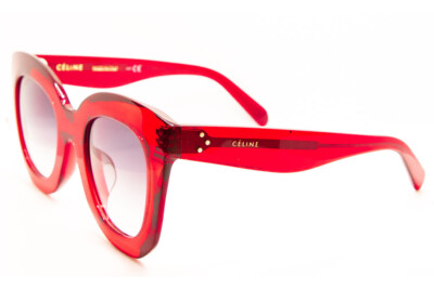 Celine CL 40005F 66B Transparent Red / Gray Sunglasses CL40005F