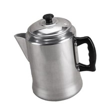 Aluminum Percolator Coffee Tea Pot Brewer Pot Espresso Maker Silver 3L