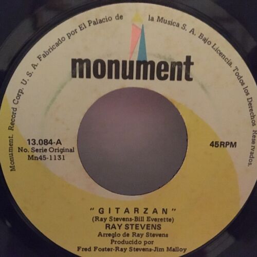 1969 RAY STEVENS Gitarzan +Bagpipes- Thats My Bag US 7" Monument45-1131 - Picture 3 of 4