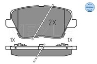 Meyle 025 226 7516 Brake Pad Set, Disc Brake For Hyundai KIA