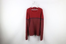 Vintage 90s Nautica Mens Large Faded Striped Chunky Ribbed Knit Crewneck Sweater