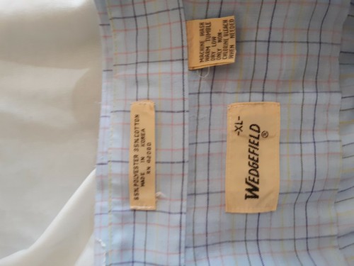Vtg 70s 80s Blue Striped Plaid Retro Summer Beach Surf Skate Thin Shirt XL BOHO - Picture 7 of 7