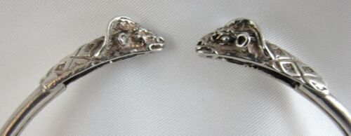 Braccialetto Braccialetto Aperto Teste Ram Argento Sterling Ilias Lalaounis - Foto 2 di 7