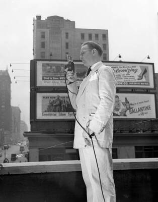 News personnel reporting on June 19 1945 during the New York Cit 1940s Photo 2