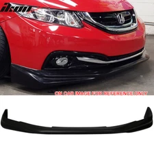 Fit 13-15 Honda Civic Sedan IKON Front Bumper Lip PU #NH731P Crystal Black Pearl