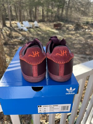 Adidas Jonah Hill x Samba Maroon Orange DS Size 11.5