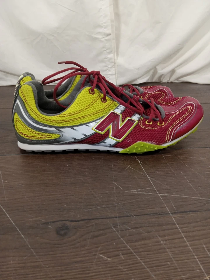 New Balance  506 Red And Yellow Sz 10 Track and Field Sprinter Shoes Pre Owned - Image 3 of 4