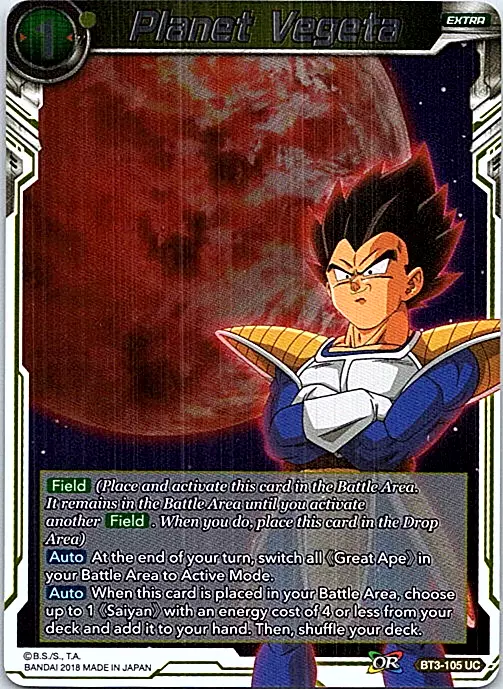 Planet Vegeta BT3-105 UC Foil Dragon Ball Super Card