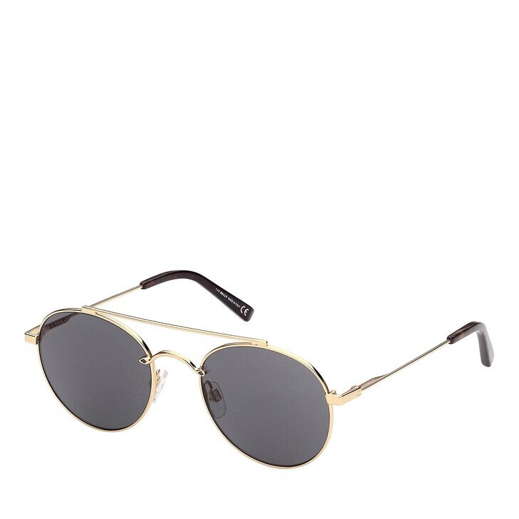 Bally BY0029 28N Shiny Gold Aviator Round Metal Sunglasses