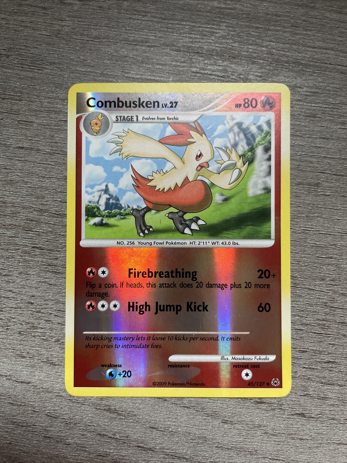 Pokémon TCG Combusken Platinum 45 Reverse Holo Uncommon Near Mint