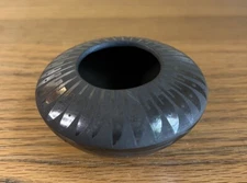 Elena Mora Signed Fine Pottery Small Blackware Pot Indigenous Mexico