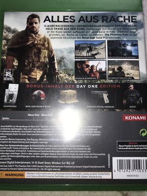 Metal Gear Solid V: The Phantom Pain -- Day One Edition (Microsoft Xbox One,...