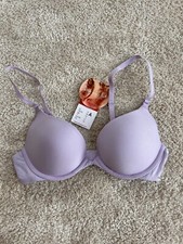 New Triumph  Body Make-Up WHU Wired Padded Bra Seamless Cups Lilac 34A BNWT
