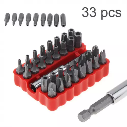 Security Tamper Proof Bit Set 33pc Torq Torx Hex Star Spanner Tri Wing Screwdriv - Picture 3 of 7