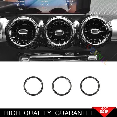 For Benz GLB W247 2020-2022 Carbon Fiber Central Console Air Outlet Vent Trim 3*