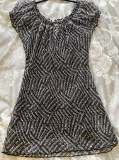 Per Una 2 Piece Top Size 12 Black & White, Sequins