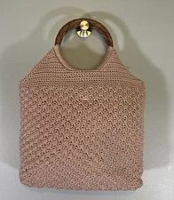 The Sak Taupe/Tan Crochet Handbag Purse