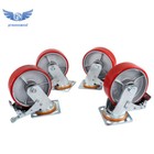 4 × Heavy Duty Metal Caster Wheel 6inch Industrial Castor Swivel & Lock / brake