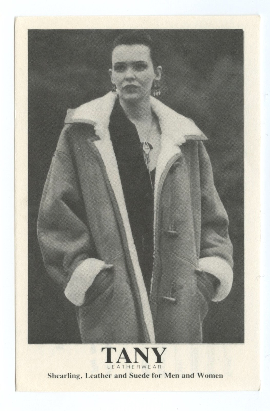 Tany Leatherwear Clothing New York Business Advertising Postcard