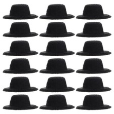 20Pcs Mini Black Top Hats For Crafts Mini Top Hats Crafts miniature party hats