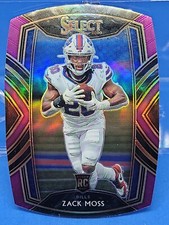 2020 Select Club Level Zack Moss Purple Die-Cut RC #269 Buffalo Bills ROOKIE