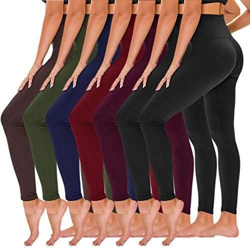 TNNZEET 7 Pack High Waisted Leggings for Women - Buttery Soft Workout  Running Yo