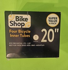  4 Bike Shop Bicycle Inner Tubes 20" X 1.75 2.25 Mountain BMX Kids BOX Of 4