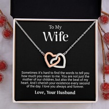 To My Wife Necklace, Anniversary Gift For Wife, Wife Birthday Gift, Mother Day