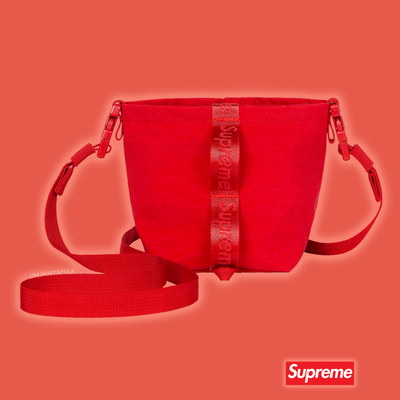 supreme neck pouch red