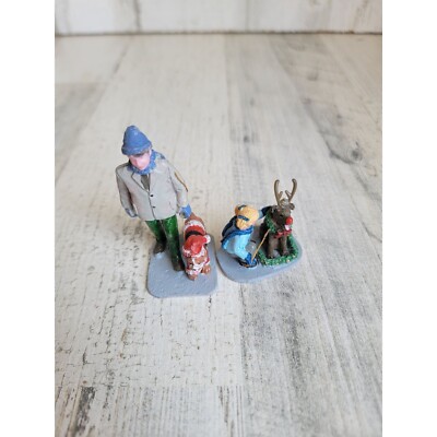Lemax dog dress up santa rudolph village accessory xmas set
