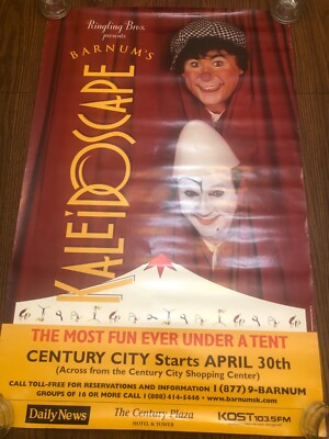 1999 Ringling Brothers Barnums Kaleidoscape Advertising Poster Century City CA