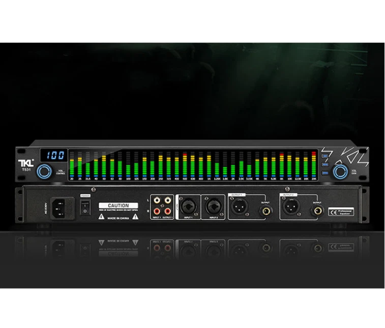 TKL T531 EQ Noise Reduction Spectrum Display 31 Bands Digital Equalizer KTV USA - image 4 of 4